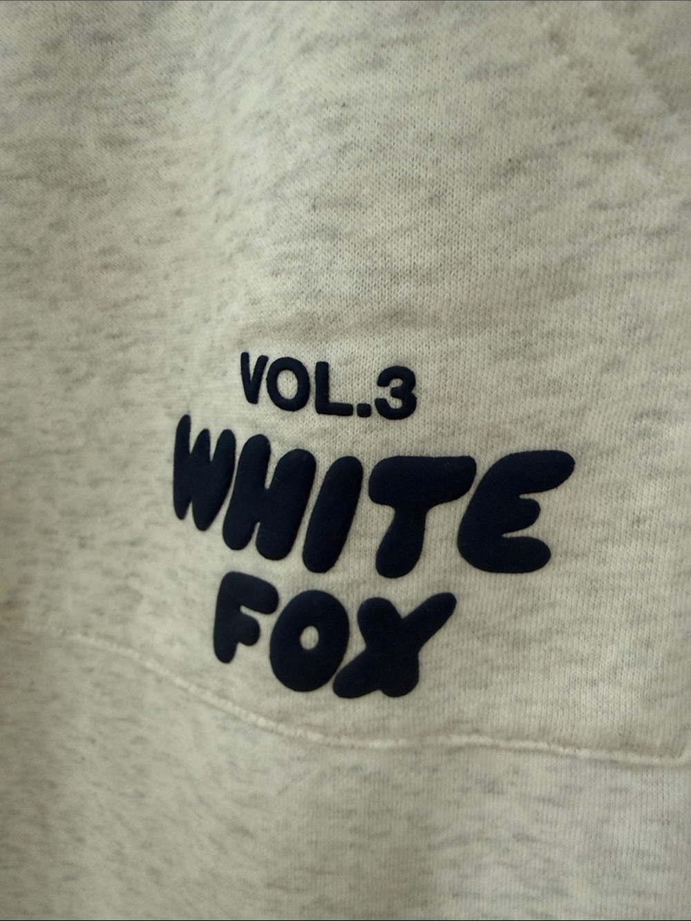 White Fox Vol. 3 Graphic Fleece Jogger Sweatpants Small NWOT Gray/Navy - Picture 3 of 6
